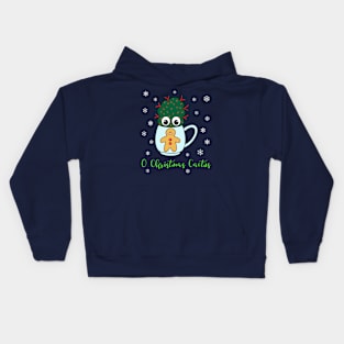 O Christmas Cactus - Small Cactus With Red Spikes In Christmas Mug Kids Hoodie